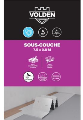 Sous-couche isolation thermique anti-humidité pour sol stratifié Volden ép. 5mm 6m²