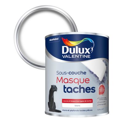 Sous couche masque taches pour murs et plafonds toutes pièces Dulux Valentine blanc 0,75L