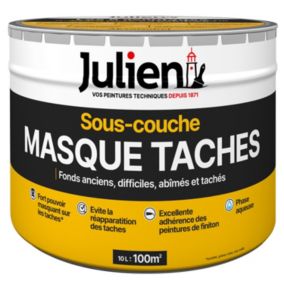 Sous-couche Masque Taches pour murs et plafonds toutes pièces Julien Mat Blanc 10L