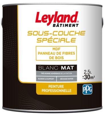 Souscouche MDF Leyland blanc 2,5L Castorama