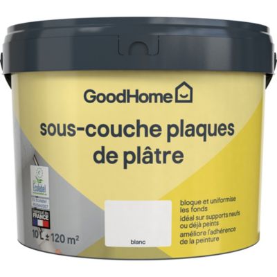 Sous-couche plaques de plâtre blanc GoodHome 10L