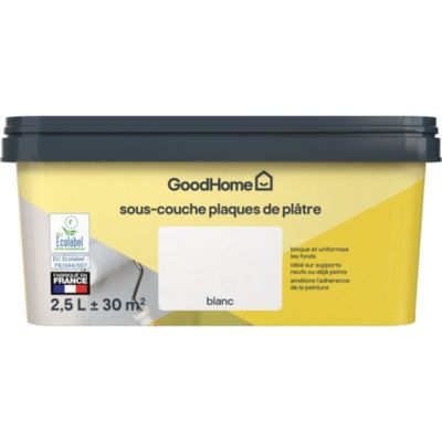 Sous-couche plaques de plâtre blanc GoodHome 2,5L