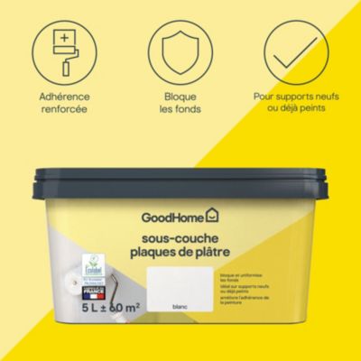 Sous-couche plaques de plâtre blanc GoodHome 5L
