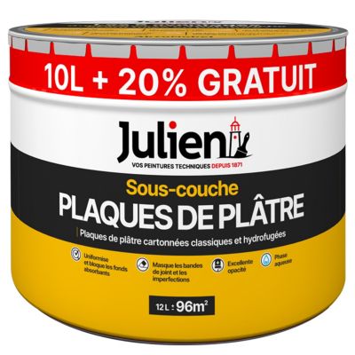 Sous-couche Masque Taches pour murs et plafonds toutes pièces Julien Mat Blanc 0,5L