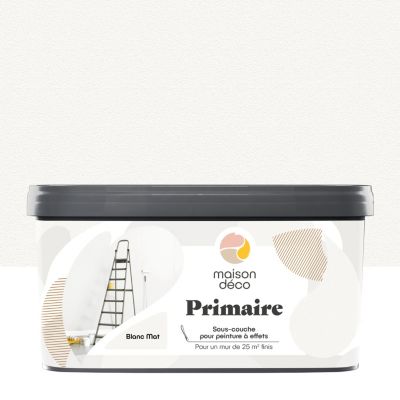 Sous-couche pour peinture à effets Maison Déco Primaire blanc mat 2,5L