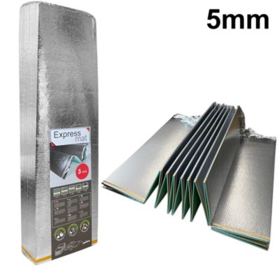 Sous-couche sol XPS 5 mm avec film PET 7m2 isolation phonique thermique et anti-choc pour parquet et moquette