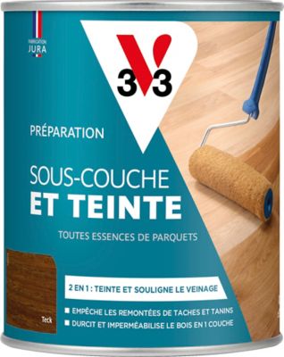 Sous-couche & teinte parquets V33 teck 0,75L
