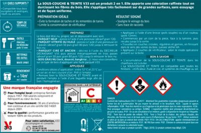 Sous-couche & teinte parquets V33 teck 0,75L