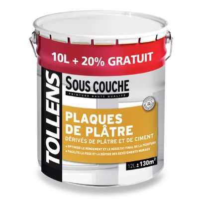 Sous Couche Tollens Plaque De Platre Blanc Mat 10l 20 Gratuit Castorama