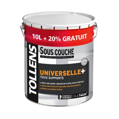 Sous Couche Tollens Universelle Blanc 10l 20 Gratuit Castorama