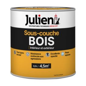 Sous-couche tous types de Bois intérieur et extérieur Julien Mat Blanc 0,5L