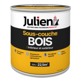 Sous-couche tous types de Bois intérieur et extérieur Julien Mat Blanc 2,5L