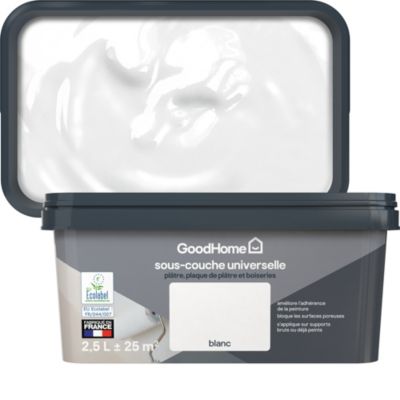 Sous-couche universelle plâque de plâtre et boiseries blanc GoodHome 2,5L