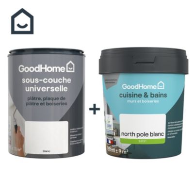 Sous-couche universelle plâtre plaque de plâtre et boiseries blanc GoodHome 0,75L