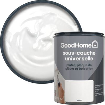 Sous-couche universelle plâtre plaque de plâtre et boiseries blanc GoodHome 0,75L