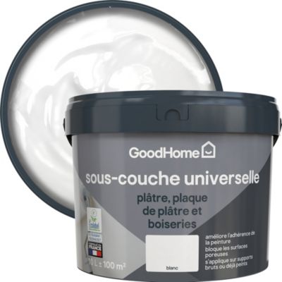 Sous-couche universelle plâtre plaque de plâtre et boiseries blanc GoodHome 10L