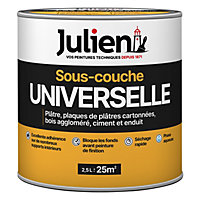 Sous-couche Universelle pour Platre, Aggloméré, Ciment et Enduit Julien Mat Blanc 2,5L