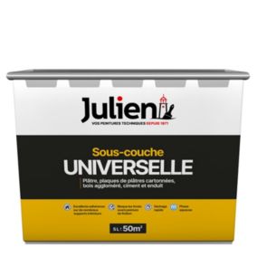 Sous-couche Universelle pour Platre, Aggloméré, Ciment et Enduit Julien Mat Blanc 5L