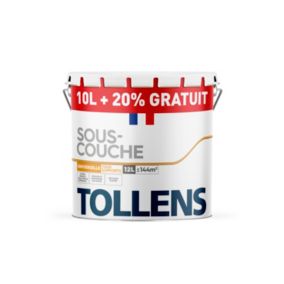 Sous-couche universelle Tollens blanc 10L + 20% gratuit