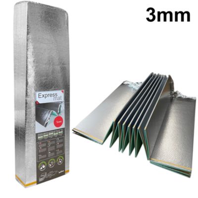 Sous couche XPS 12m2 3mm avec film PET isolation phonique thermique pour parquet et moquette non compatible chauffage au sol