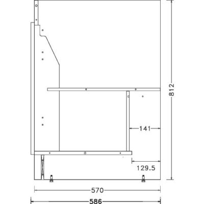 Sous-éviers SIM'NF au sol - Portes Battantes - Longueur: 120 cm - 2 portes