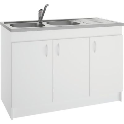 Sous-éviers SIM'NF au sol - Portes Battantes - Longueur: 120 cm - 3 portes