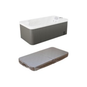SPA 2 places blanc perlé avec bâche - 18 jets - L210 x P110 x H74 cm - Système BALBOA - TAHITI III
