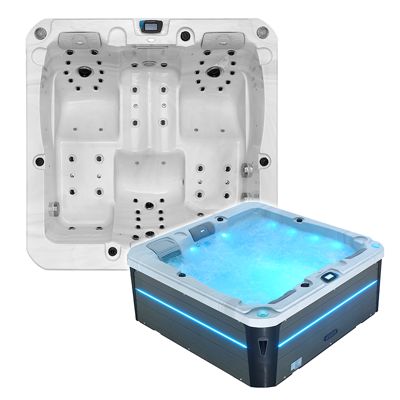 Spa 3 places allongées Archipel GT3 LED BLANC MARBRE - Spa Thérapeutique Balboa 200x200