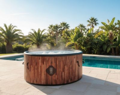 Spa Exotik gonflable 150 cm de diamètre 800 litres moteur 2240 W 2 à 4 personnes massage 140 Jets Coco Spa