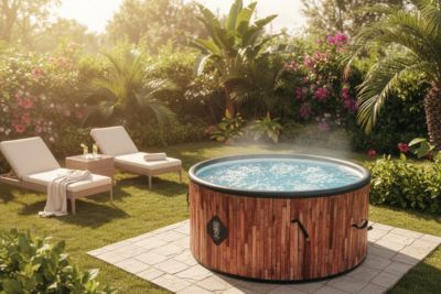 Spa Exotik gonflable 150 cm de diamètre 800 litres moteur 2240 W 2 à 4 personnes massage 140 Jets Coco Spa