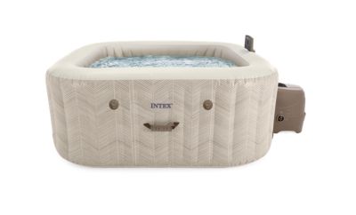 Spa gonflable 4 places beige Intex chevron