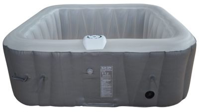 Spa gonflable 4 places carré - Sunspa - Bandeau LED inclus - Dimensions : 155 x 155 cm