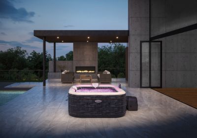 Spa gonflable 4 places Intex PureSpa à bulles - ardoise