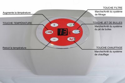 Spa gonflable 4 places rond Ospazia - Diamètre : 185 cm - Filtre et bâche inclus