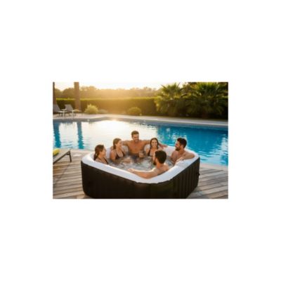 Siège De SPA Gonflable Augmentant La Hauteur Support Dorsal PVC Avec Ventouse Couleur Or Compact Portable Adultes