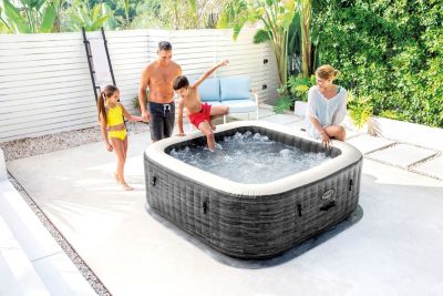 Spa gonflable 6 places Intex Pure Spa Ardoise - Bulles et LED