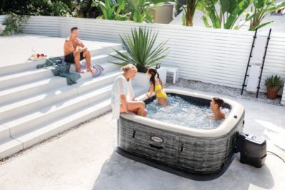 Spa gonflable 6 places Intex Pure Spa Ardoise - Bulles et LED
