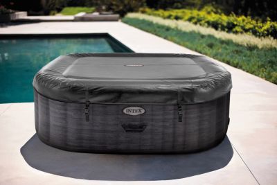 Spa gonflable 6 places Intex Pure Spa Ardoise - Bulles et LED
