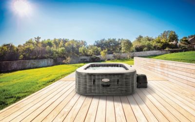 Spa gonflable 6 places Intex Pure Spa Ardoise - Bulles et LED
