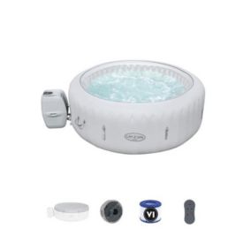 Spa Gonflable Bestway Lay-Z-Spa Paris Pour 4-6 personnes Rond 196x66 cm avec Lumieres LED