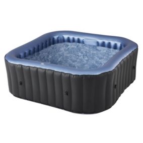 Spa Gonflable carré 185cm - 6 Places Spa Bien-être intérieur et extérieur Chauffant avec Jets massant