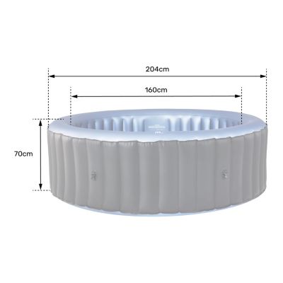 Spa gonflable jacuzzi rond 6 places Mspa DSC06 bergen