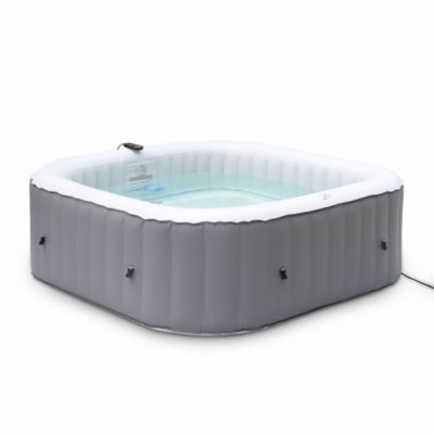 Spa MSPA gonflable carré   Fjord 6 - 6 places.  système anti-gel et désinfection UVC + bâche. 185cm. PVC. pompe. chauffage.