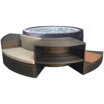 Spa portable semi-rigide Netspa Vita 4 places + Mobilier (5 modules)