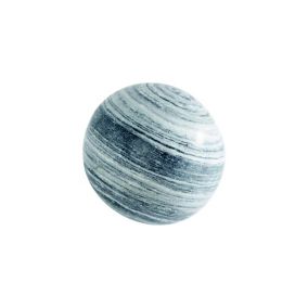 Sphère décorative marbre blanc et noir D. 40 cm
