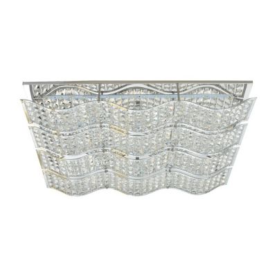 Spindle Plafonnier Incl. LED Intégrée 2240lm 4000K 32W Métal Chromé/Cristal Transparent