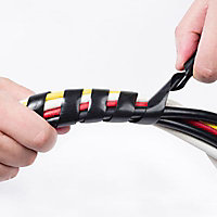 Spirale rangement de câbles noire D-Line ø10-40 mm x 2.5 m