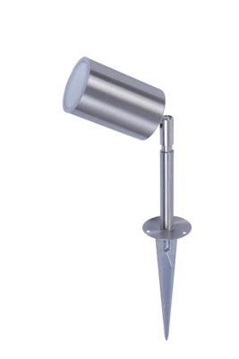 Spot à piquer Candiac LED intégrée 380lm IP44 GoodHome chrome
