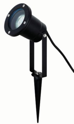 Spot à piquer LED GU10 Shelby 345lm IP54 noir GoodHome