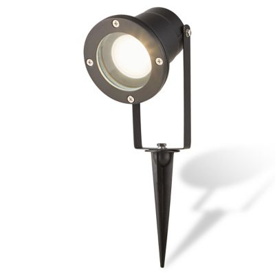 Spot à piquer LED GU10 Shelby 345lm IP54 noir GoodHome
